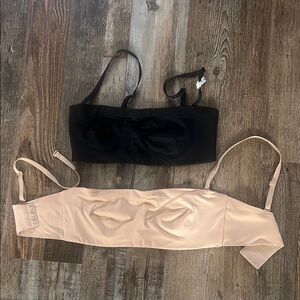 Aerie Black and Nude Strapless Bras